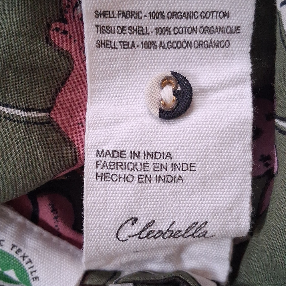 Cleobella Olive Green Floral Tie-Neck Blouse - Picture 9 of 10